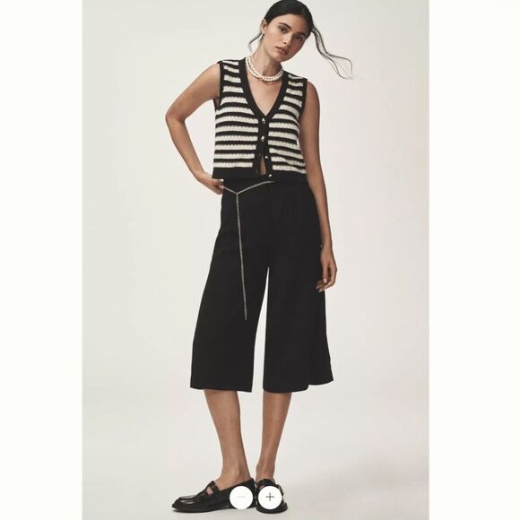 Anthropologie Maeve Pleated Culotte Trousers - Picture 3 of 4